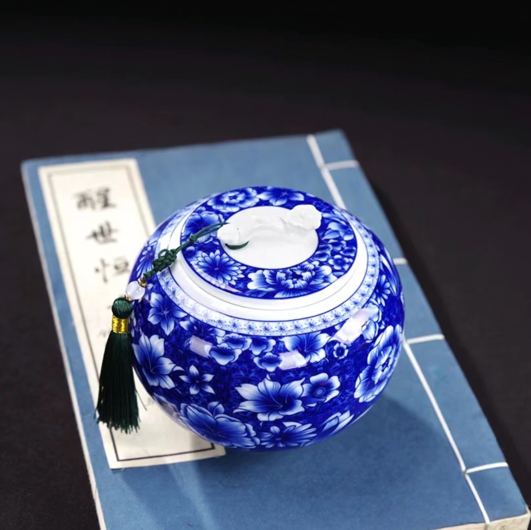 【汀和大福】復古青花瓷茶葉罐陶瓷密封罐