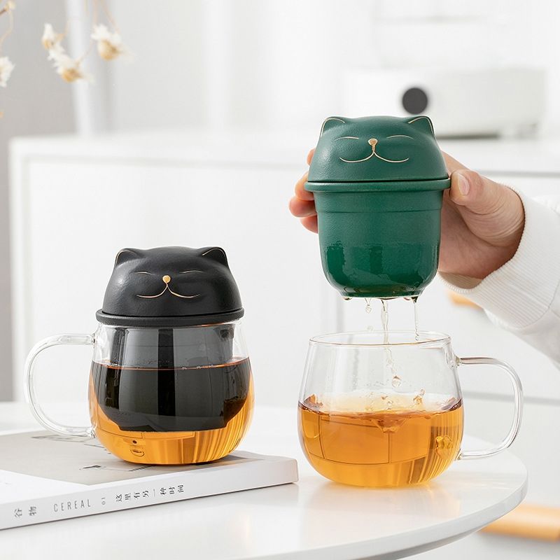 【汀和大福】招財貓玻璃辦公杯 【汀和大福】招財貓玻璃辦公杯