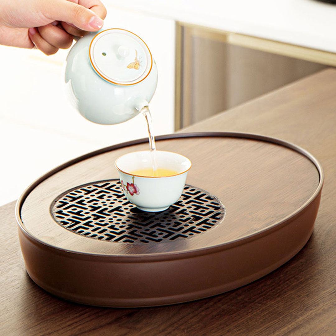 【汀和大福】楠竹蓄水茶盤，1秒快速排水，多尺寸多場景適用！