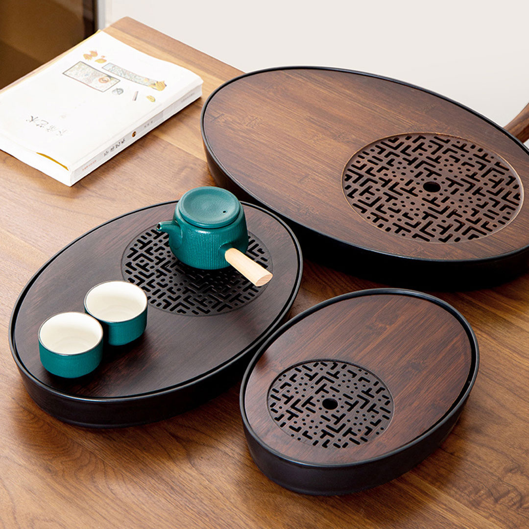 【汀和大福】楠竹蓄水茶盤，1秒快速排水，多尺寸多場景適用！